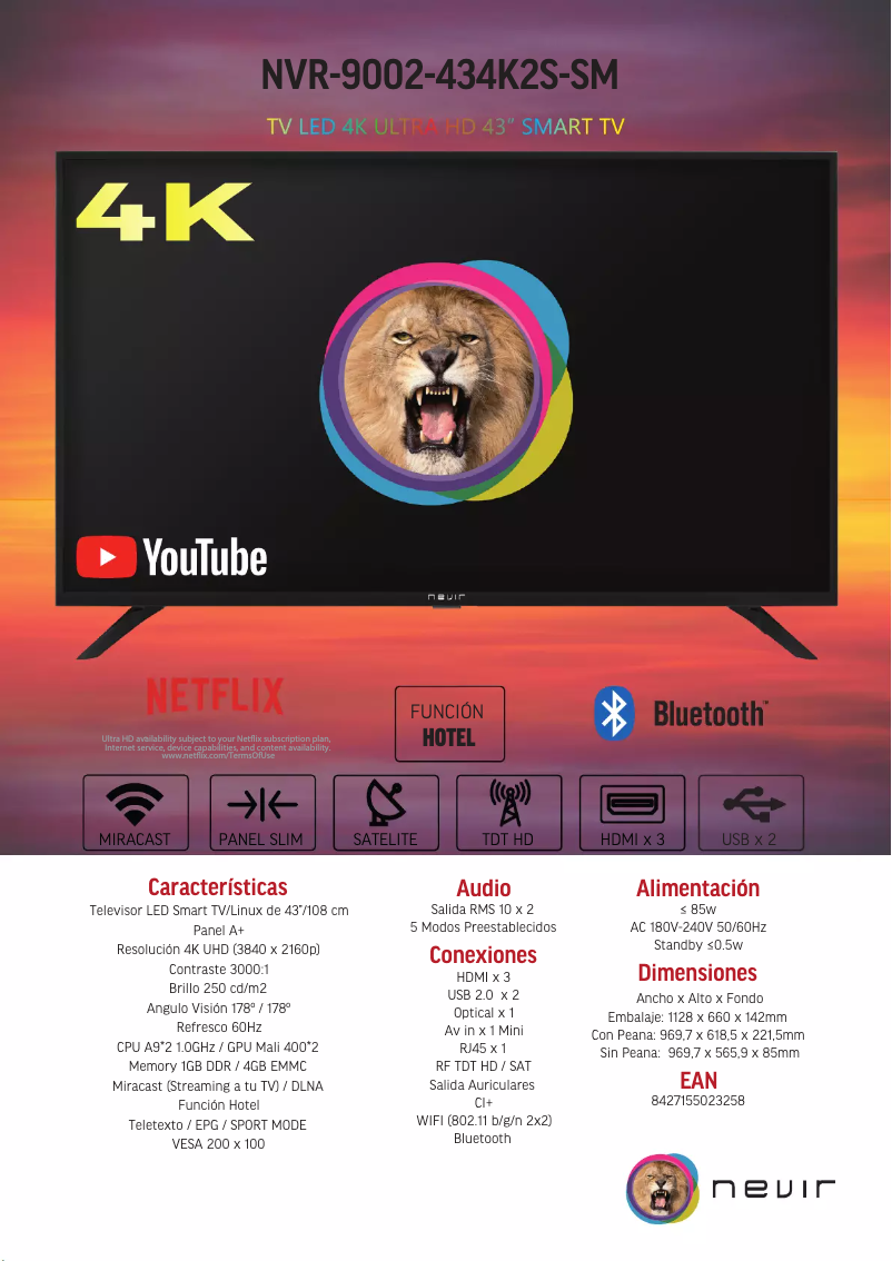 Page 1 de la notice Brochure Nevir NVR-9002-434K2S-SM