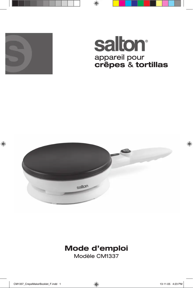 Page n°1 - Manuel utilisateur Salton CM1337