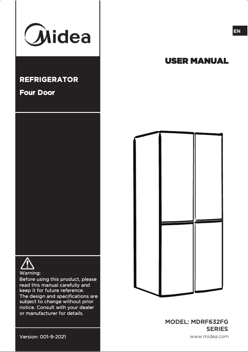 Image de la première page du manuel de l'appareil MDRF632FGF46