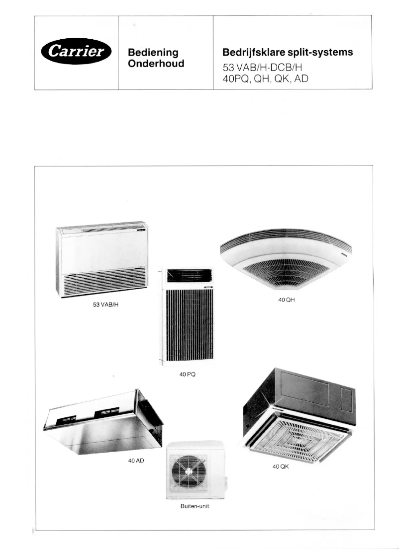 Page 1 de la notice Manuel utilisateur Carrier 40QH