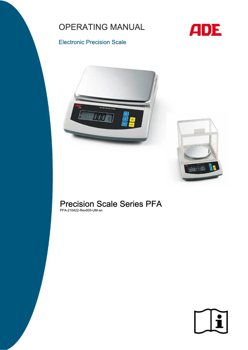 Page 1 de la notice Manuel utilisateur ADE PFA1000