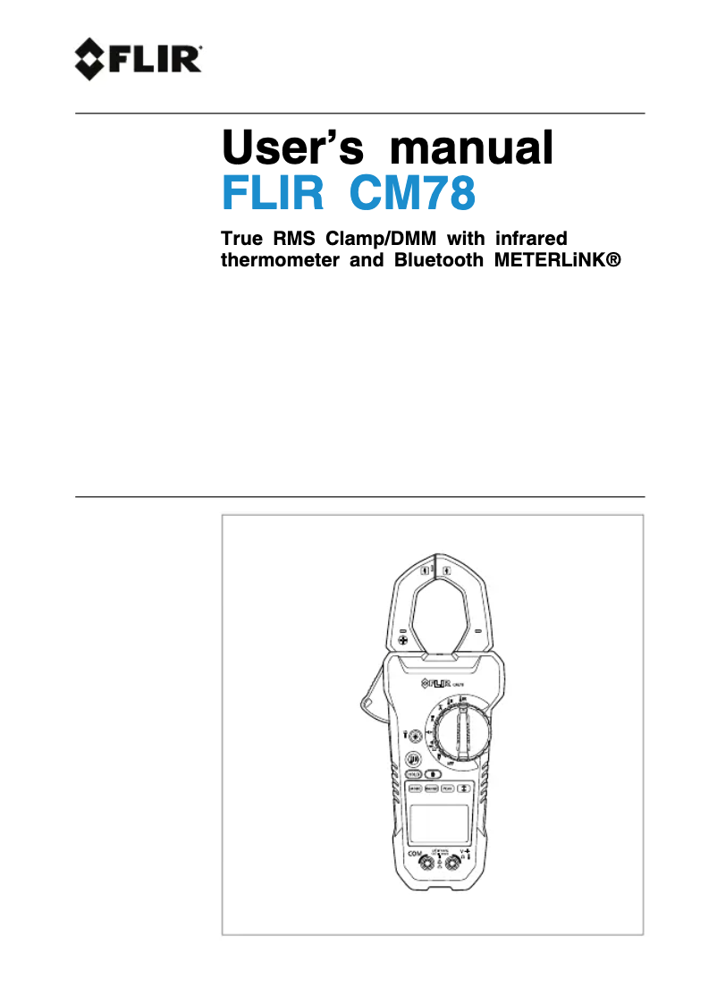 Page 1 de la notice Manuel utilisateur FLIR CM78