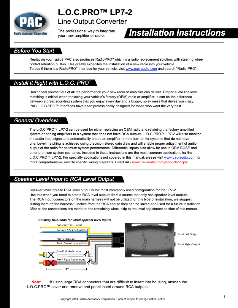 Página 1 del manual Manual de usuario PAC LP7-2