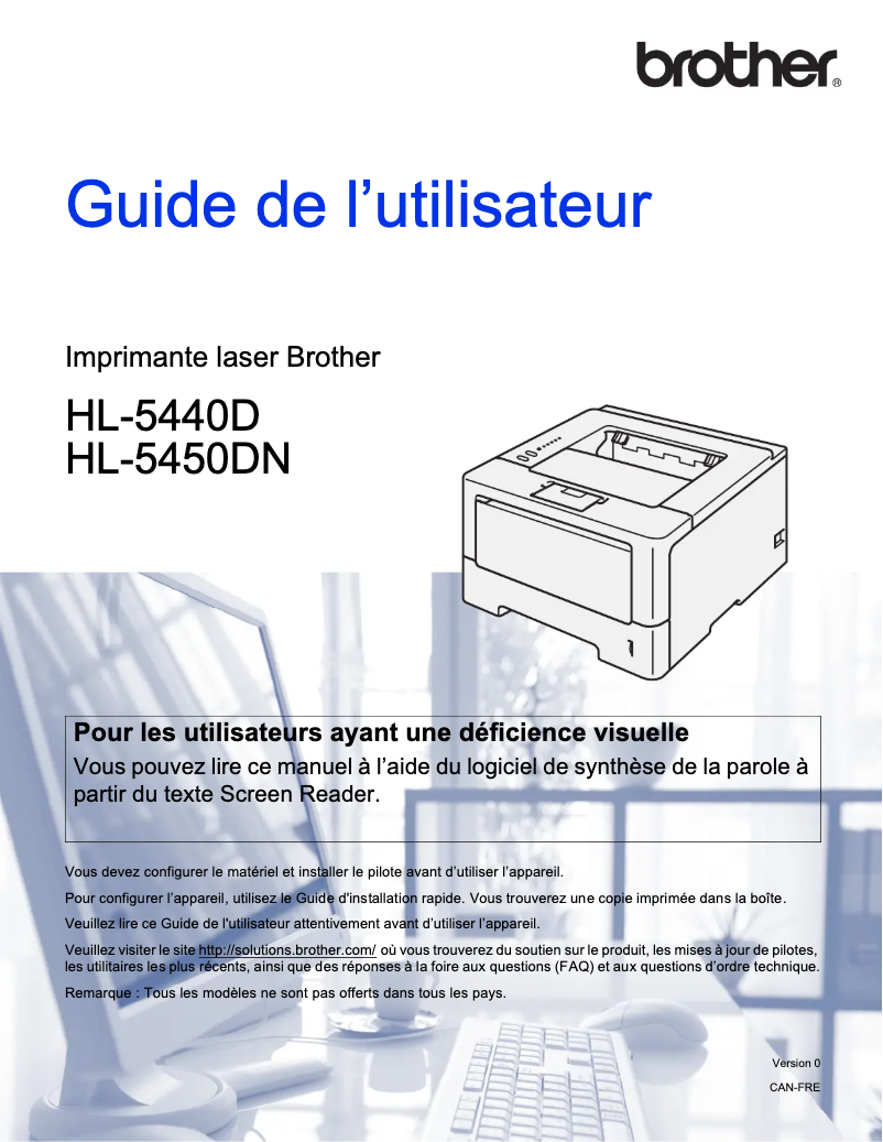 Page n°1 - Manuel utilisateur Brother HL-5450DN