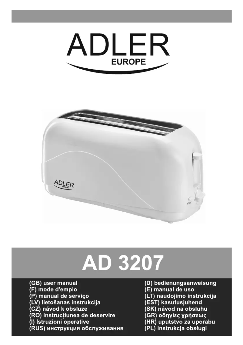 Page n°1 - Manuel utilisateur Adler AD 3207