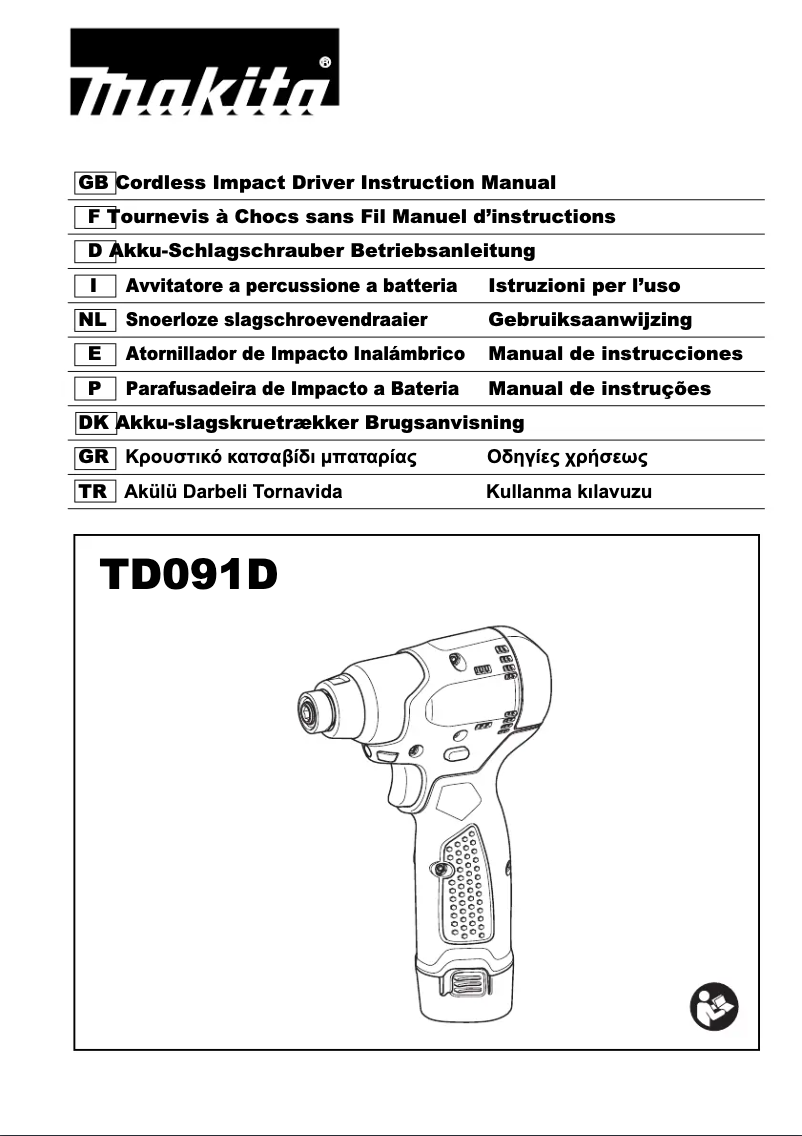 Page 1 de la notice Manuel utilisateur Makita TD091D