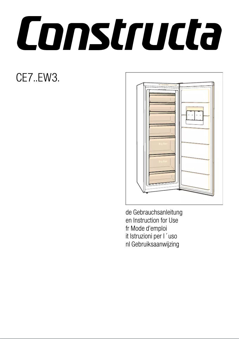 Page n°1 - Manuel utilisateur Constructa CE729EW33
