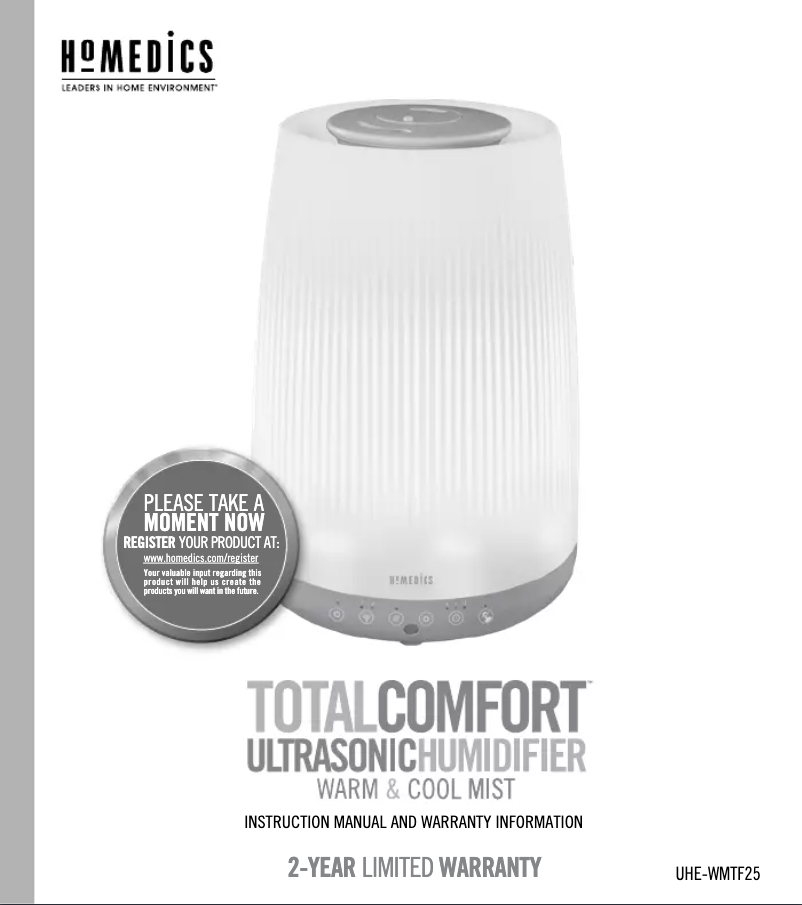 Página 1 del manual Manual de usuario Homedics UHE-WMTF25