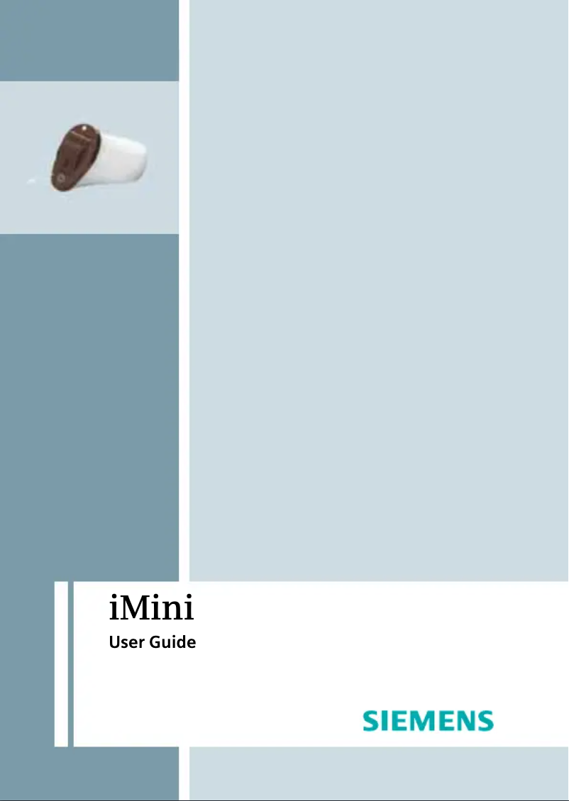 Image de la première page du manuel de l'appareil IMini