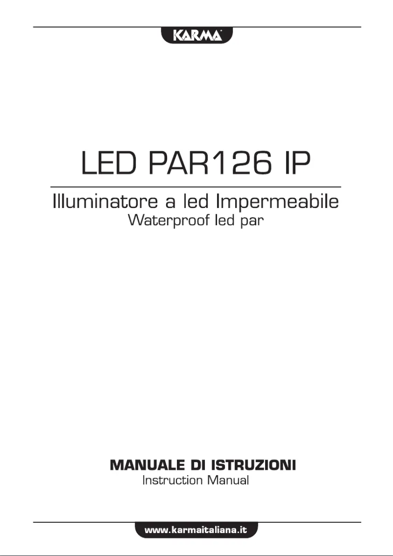 Page 1 de la notice Manuel utilisateur Karma LED PAR126IP