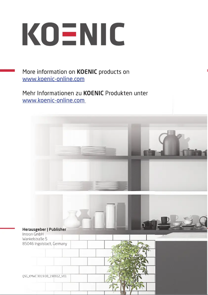 Image de la première page du manuel de l'appareil KMWC 3019