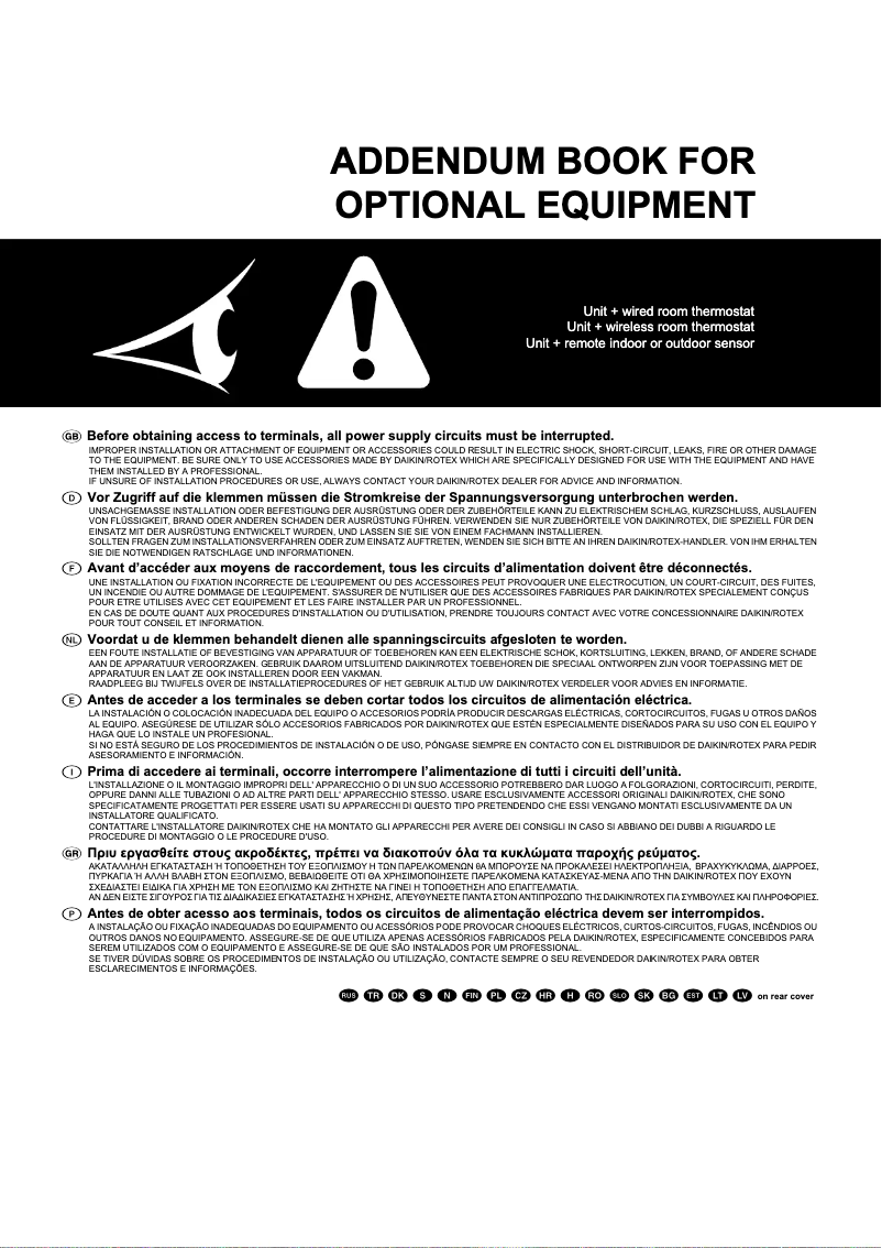 Page 1 de la notice Guide d'installation Daikin EWAQ006BAVP