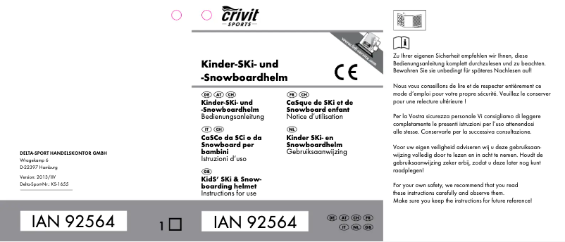 Página 1 del manual Manual de usuario Crivit IAN 115417