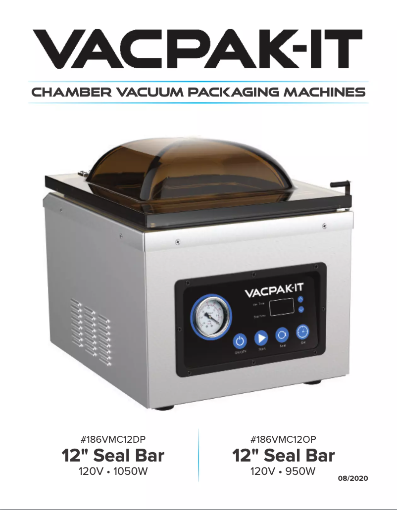 Page n°1 - Manuel utilisateur VacPak-It VMC12OP