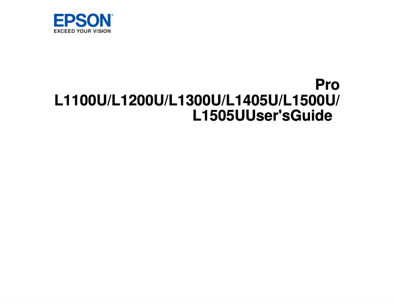 Page 1 de la notice Manuel utilisateur Epson EB-L1500UH