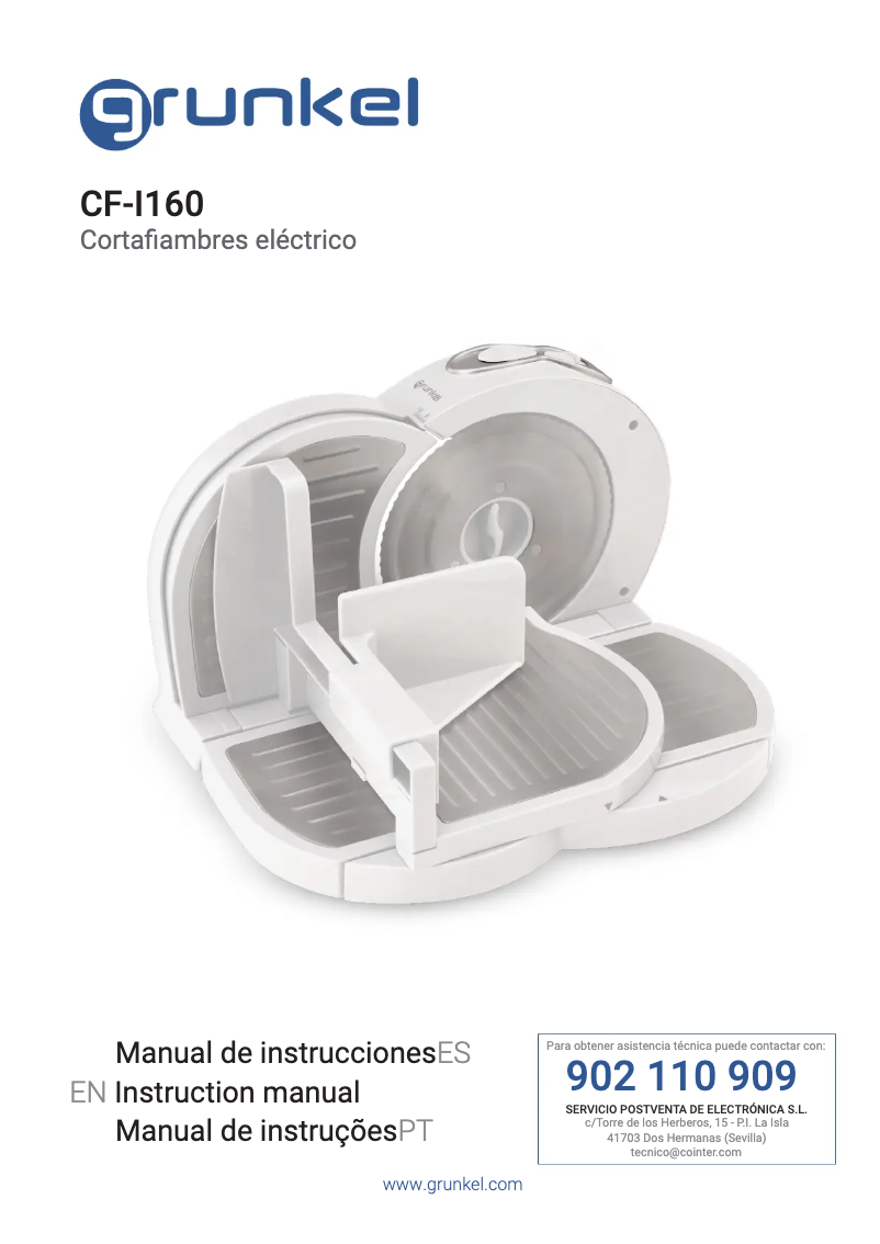 Page 1 de la notice Manuel utilisateur Grunkel CF-I160