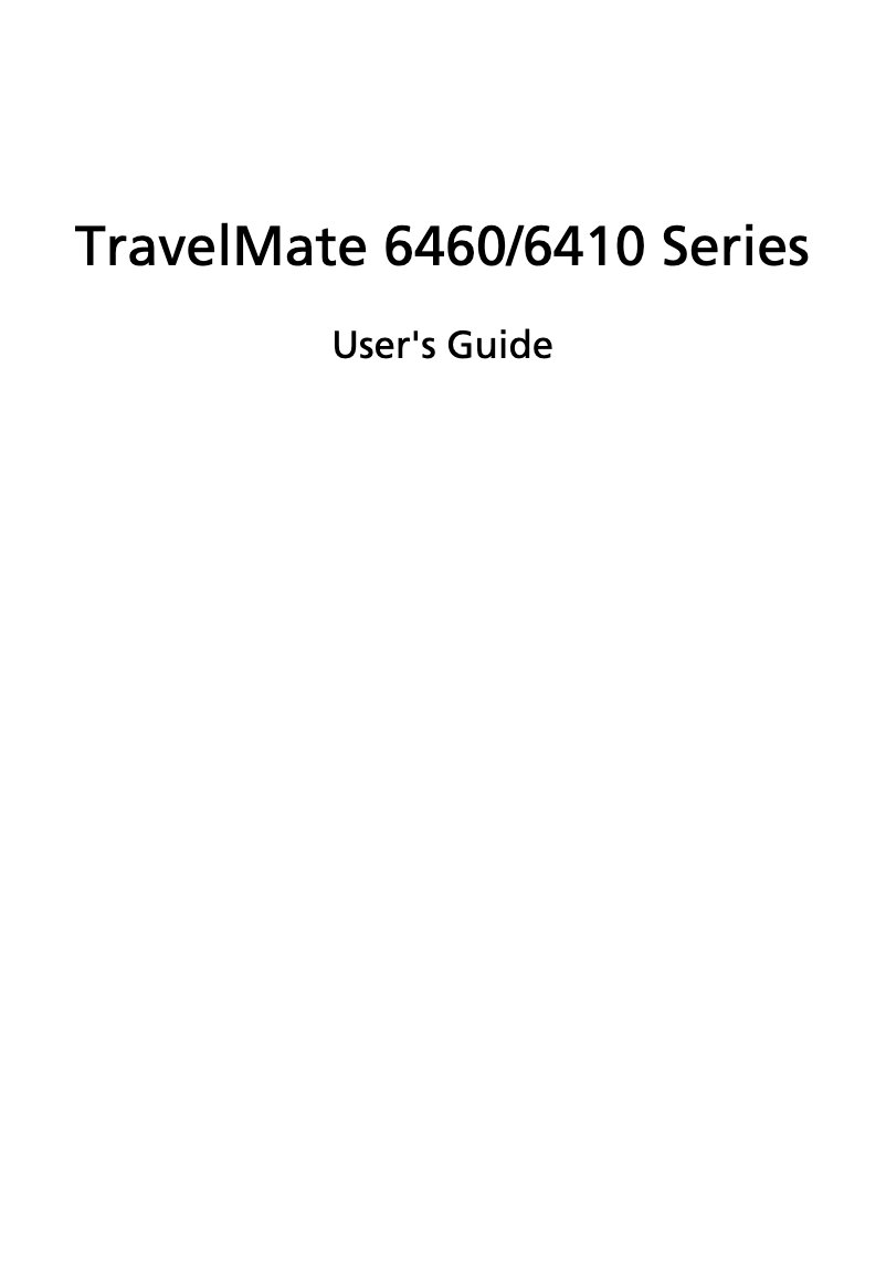 Página 1 del manual Manual de usuario Acer TravelMate 6460