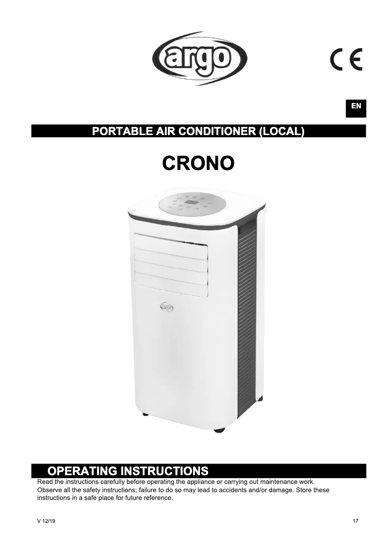 Image de la première page du manuel de l'appareil Crono