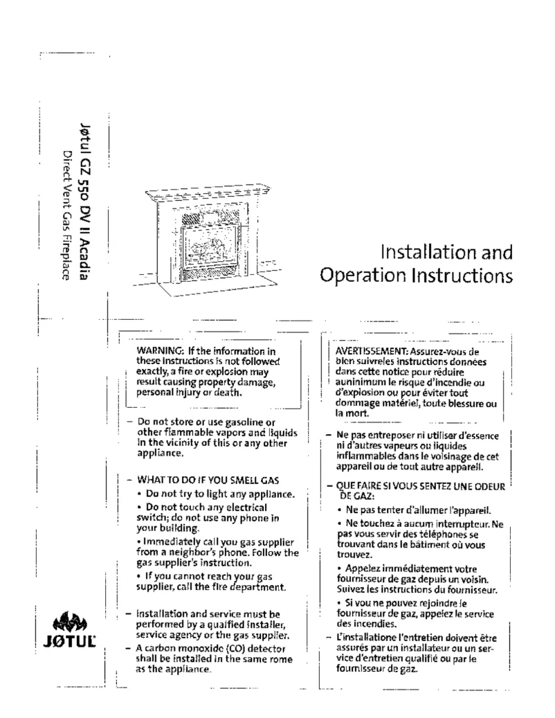 Página 1 del manual Manual de usuario Jøtul GZ 550 DV