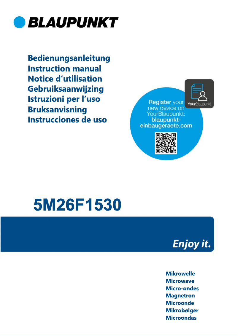 Página 1 del manual Guía de instalación Blaupunkt 5M26F1530