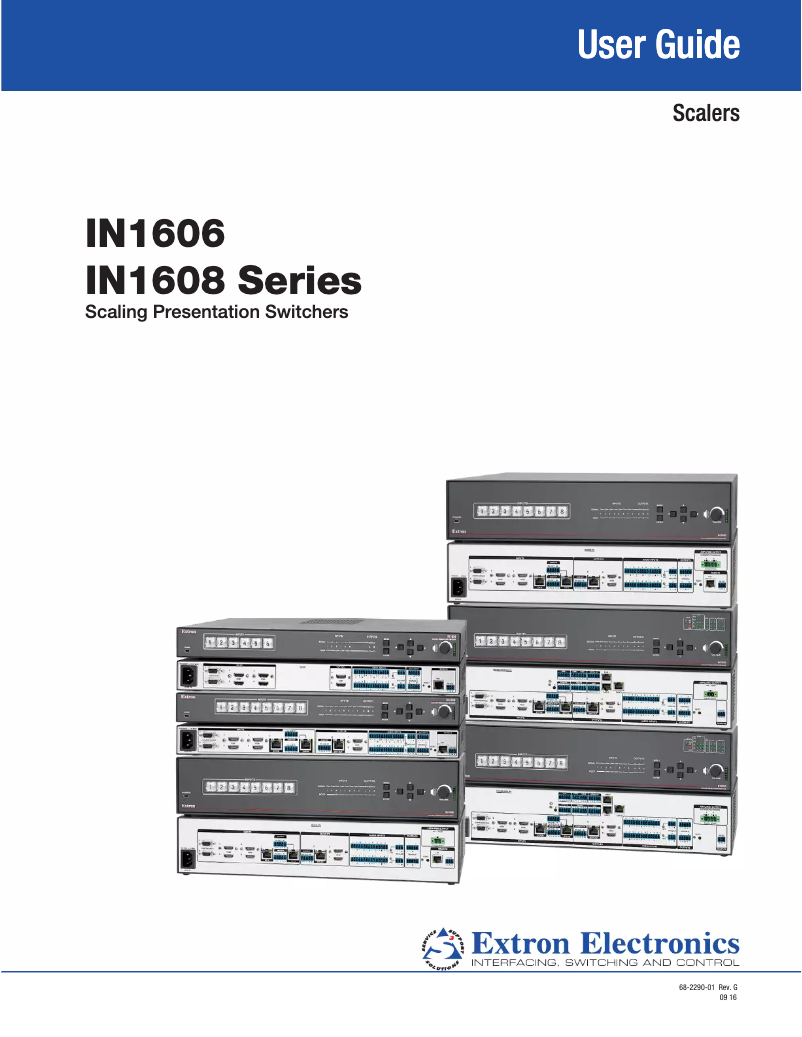 Page 1 de la notice Manuel utilisateur Extron IN1608 IPCP SA