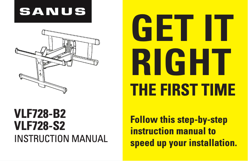 Page n°1 - Manuel utilisateur Sanus VLF728-B2