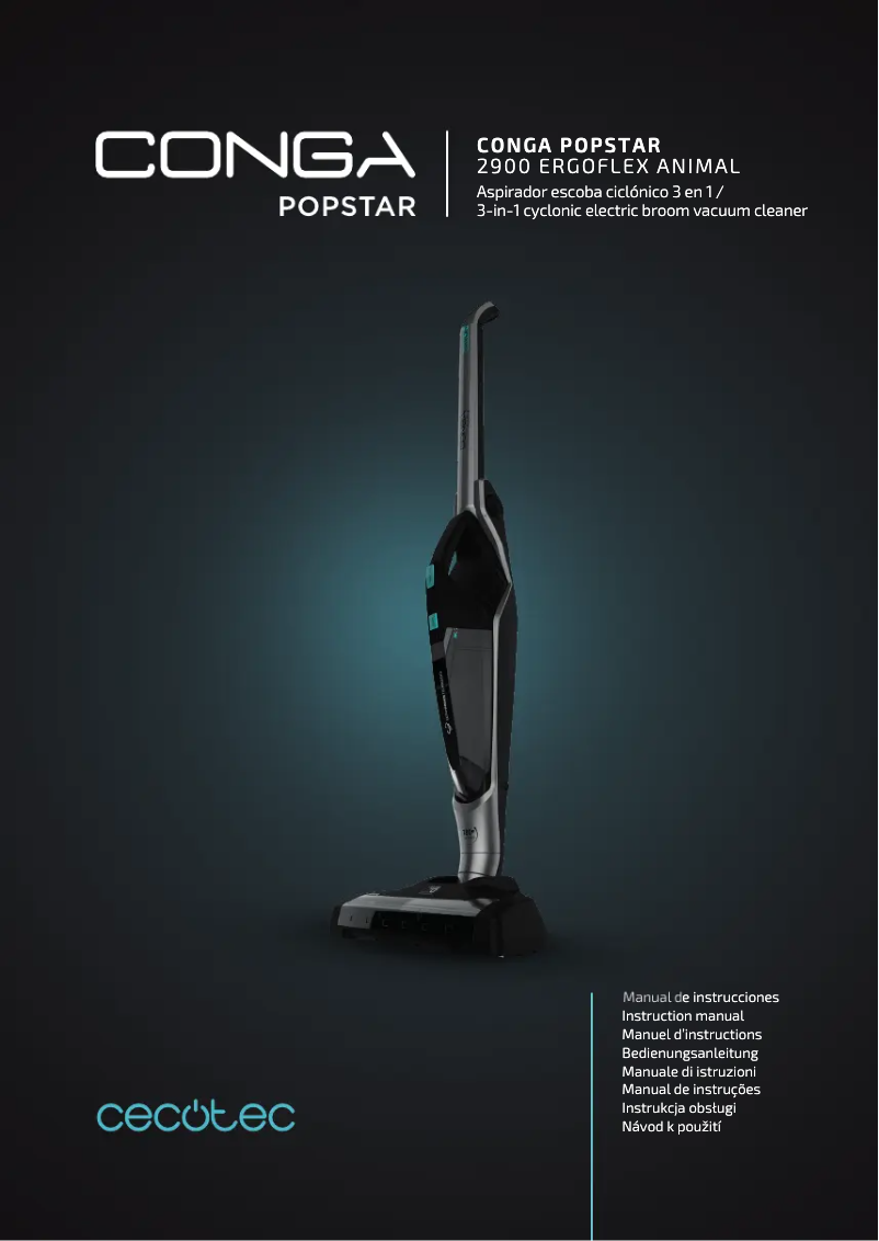 Page 1 de la notice Manuel utilisateur Cecotec Conga PopStar 2900 ErgoFlex Animal
