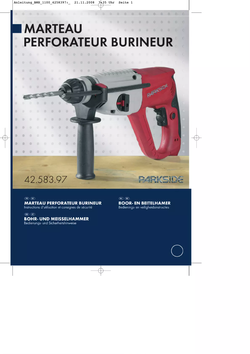 Image de la première page du manuel de l'appareil BMH 1100