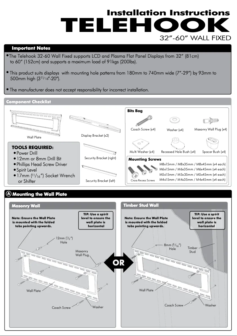 Page n°1 - Manuel utilisateur Atdec TH-32-60-UFB