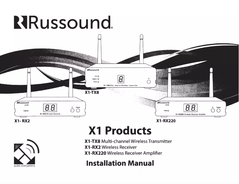 Page n°1 - Manuel utilisateur Russound X1-RX2