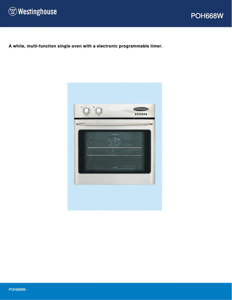 Image de la première page du manuel de l'appareil POH668W