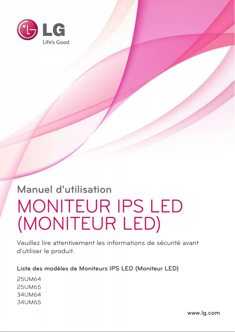 Page n°1 - Manuel utilisateur LG 34UM65