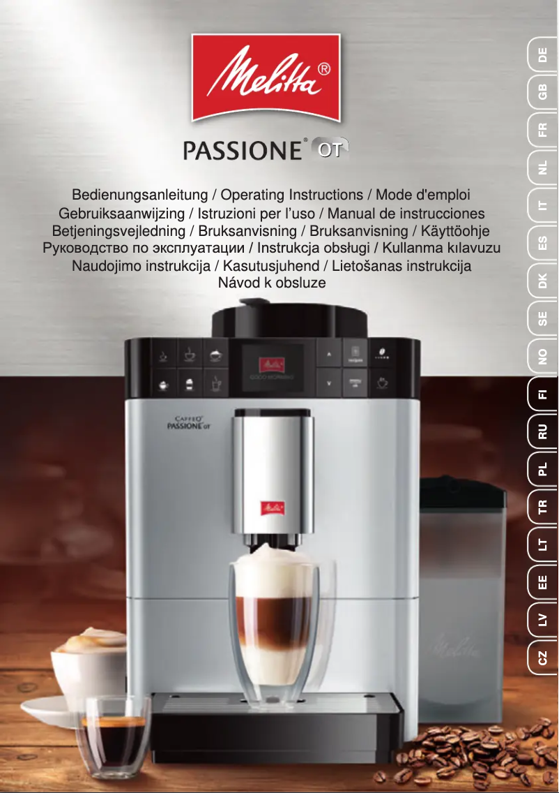 Page n°1 - Manuel utilisateur Melitta Passione OT