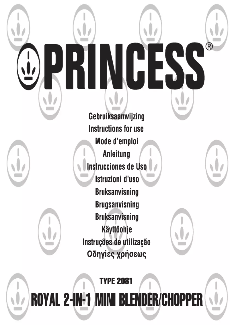 Image de la première page du manuel de l'appareil 212081 Royal 2-in-1 Mini Chopper