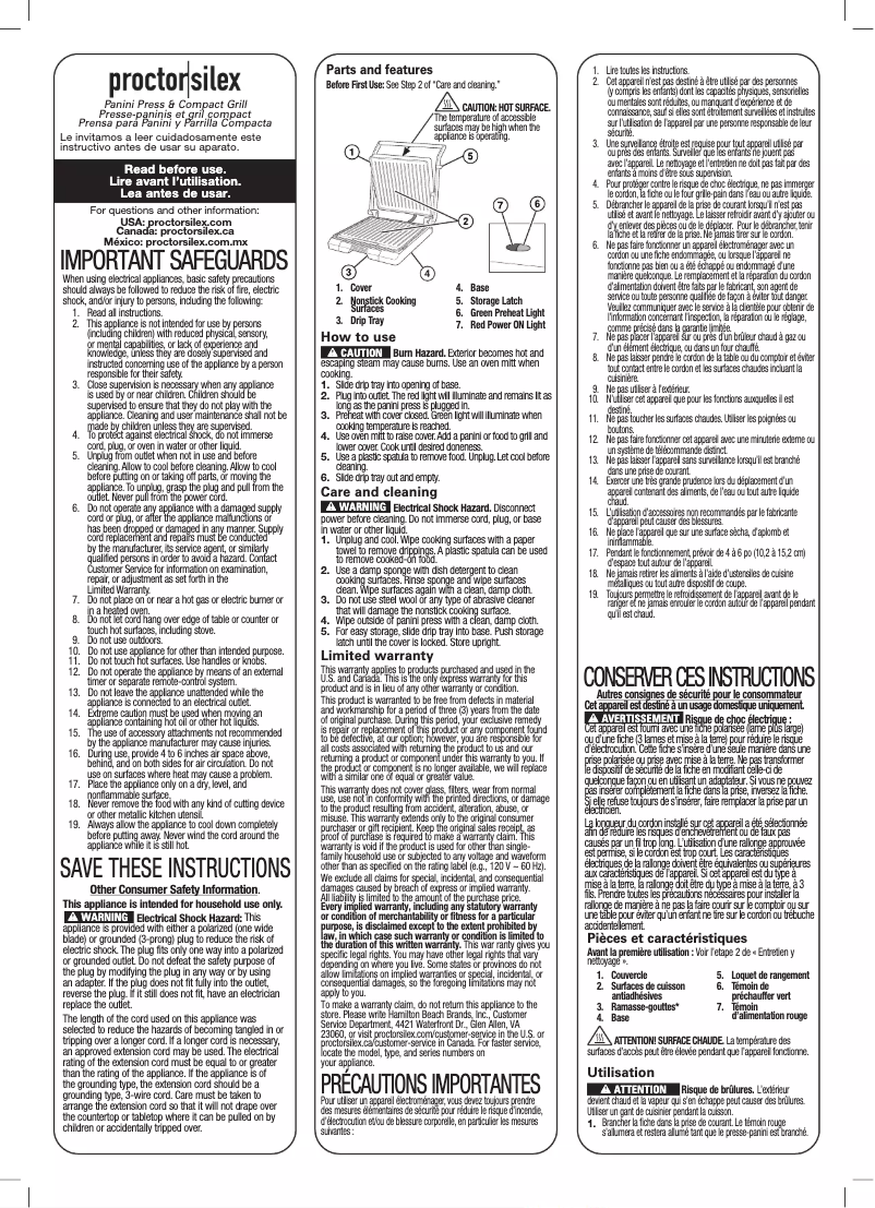 Image de la première page du manuel de l'appareil 25440PS