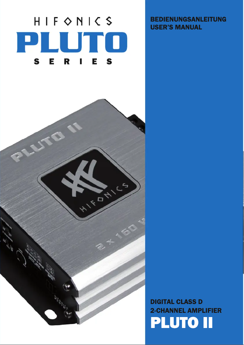 Image de la première page du manuel de l'appareil Pluto II