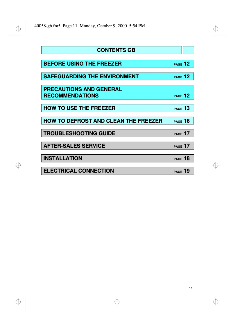 Página 1 del manual Manual de usuario Whirlpool AFB 820