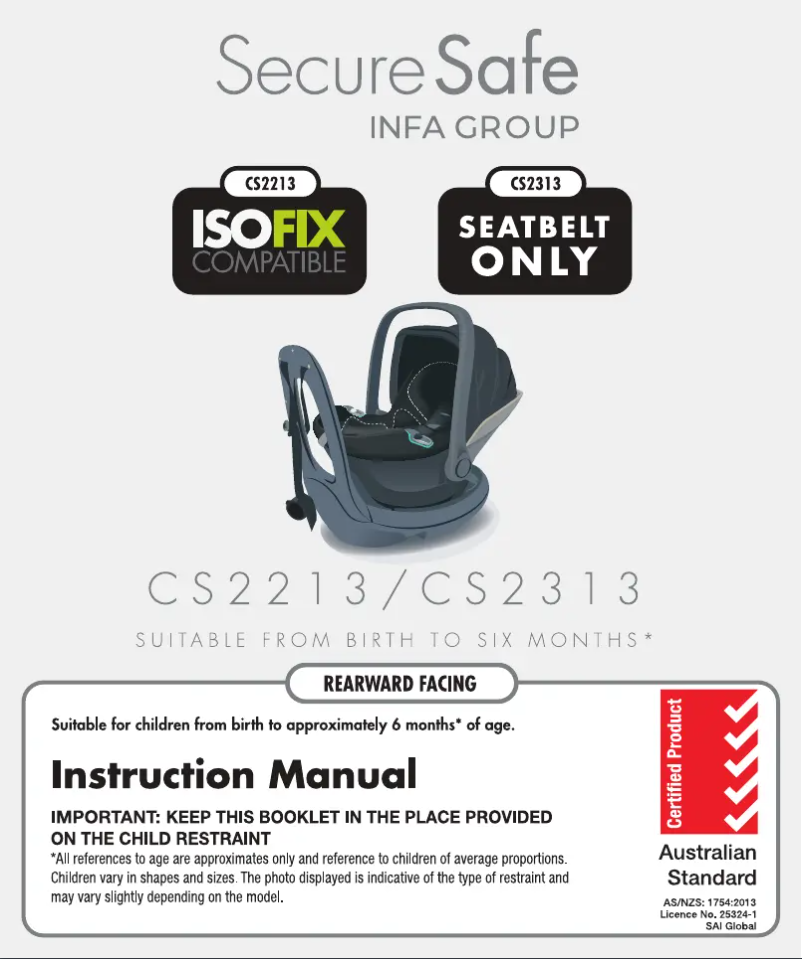 Page 1 de la notice Manuel utilisateur SecureSafe Embrace