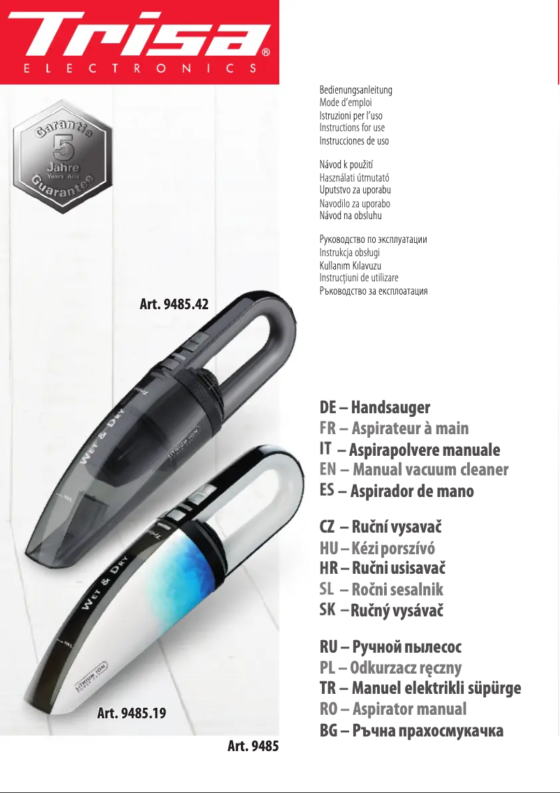 Image de la première page du manuel de l'appareil Quick Clean Classic T8519
