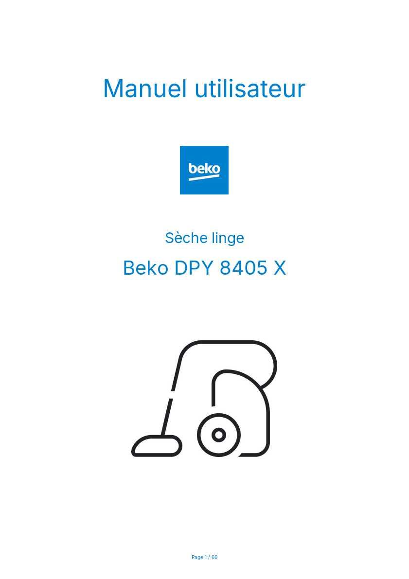 Image de la première page du manuel de l'appareil DPY 8405 X