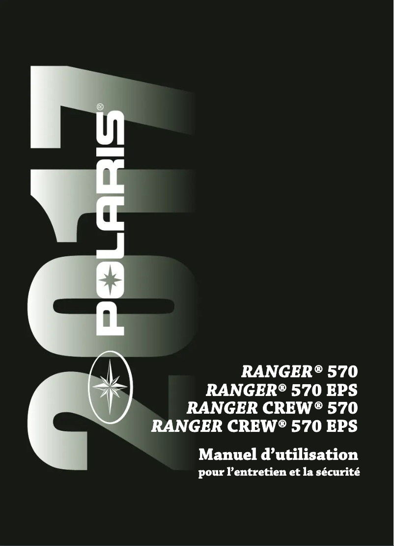 Page 1 de la notice Manuel utilisateur Polaris RANGER CREW 570 (2017)
