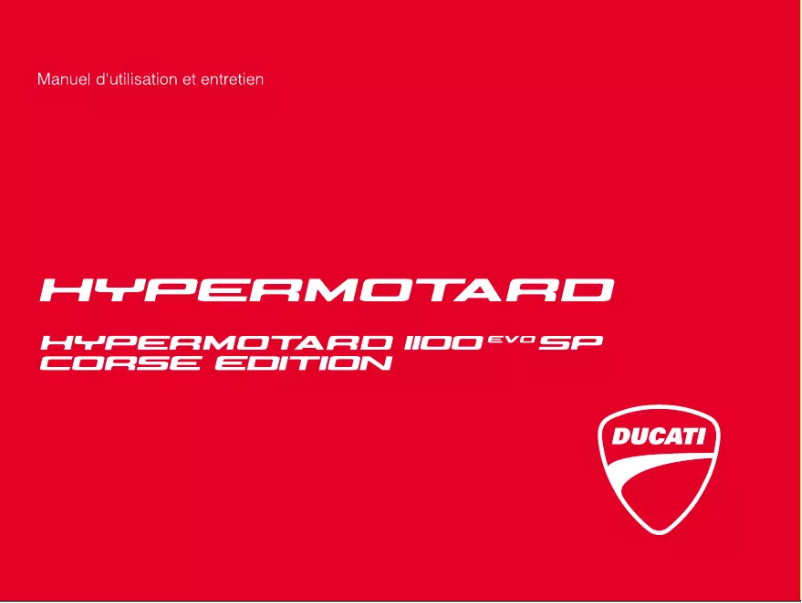 Page 1 de la notice Manuel utilisateur Ducati Hypermotard 1100evo (2012)