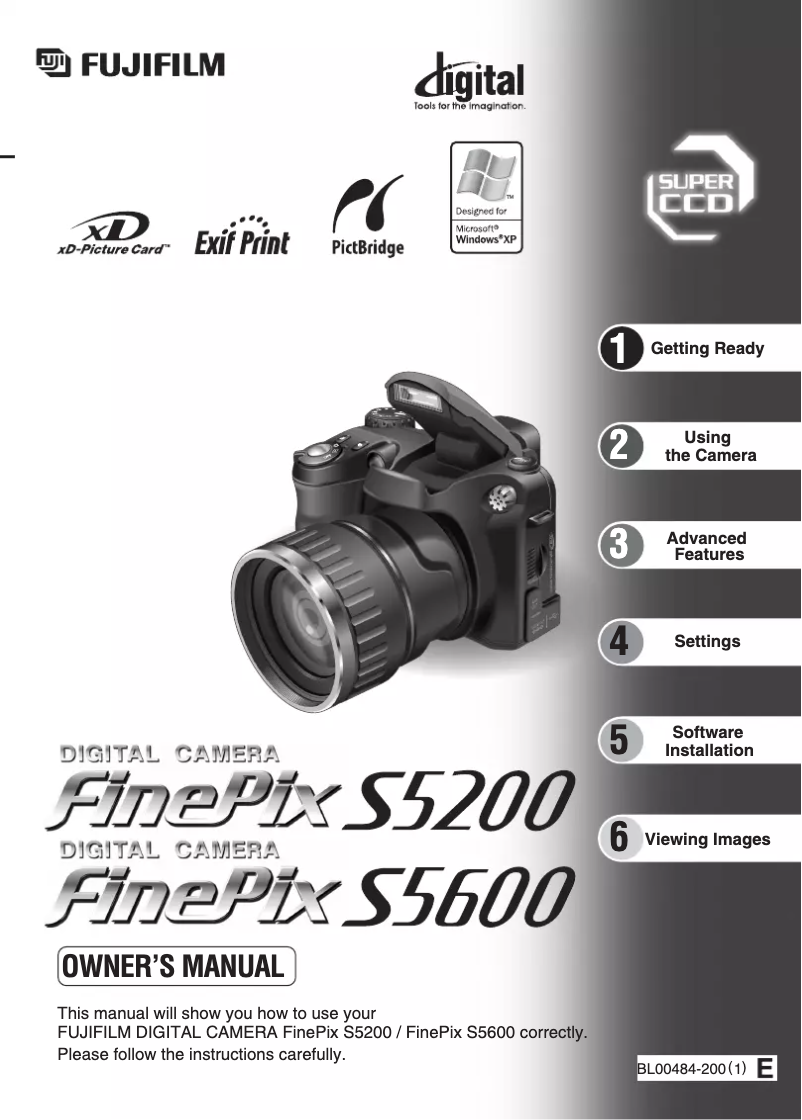 Page 1 de la notice Manuel utilisateur Fujifilm FinePix S5600