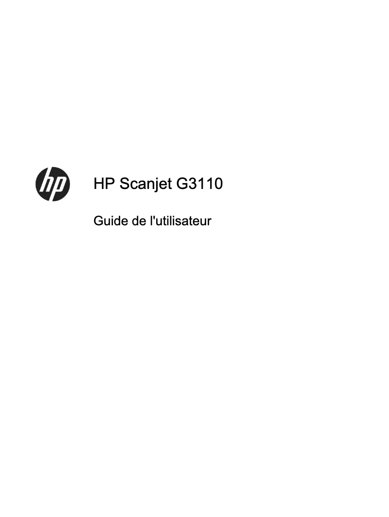 Page n°1 - Manuel utilisateur HP Scanjet G3110