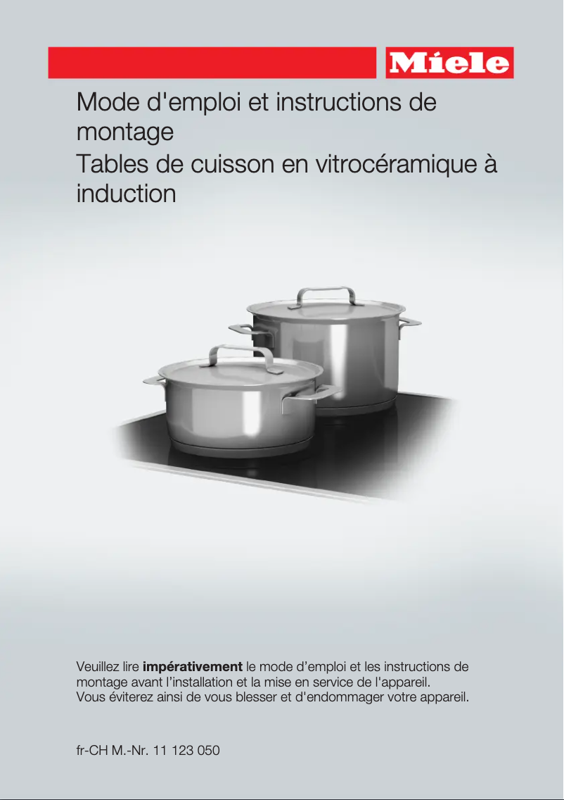 Page 1 de la notice Manuel utilisateur Miele KMDA 7774-1 FL