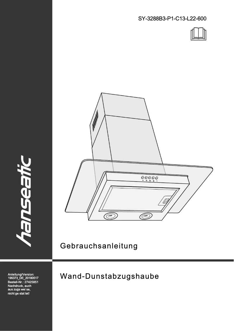 Página 1 del manual Manual de usuario Hanseatic SY-3288B3-P1-C13-L22-600