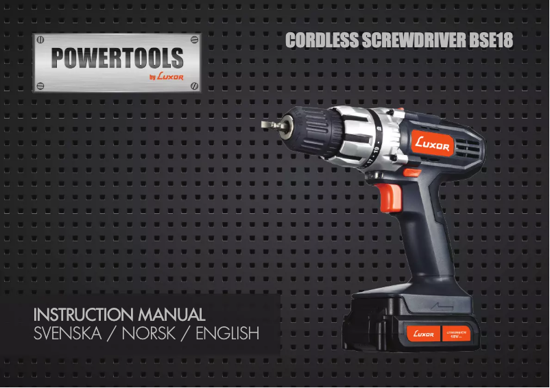 Page 1 de la notice Manuel utilisateur Luxor BSE18