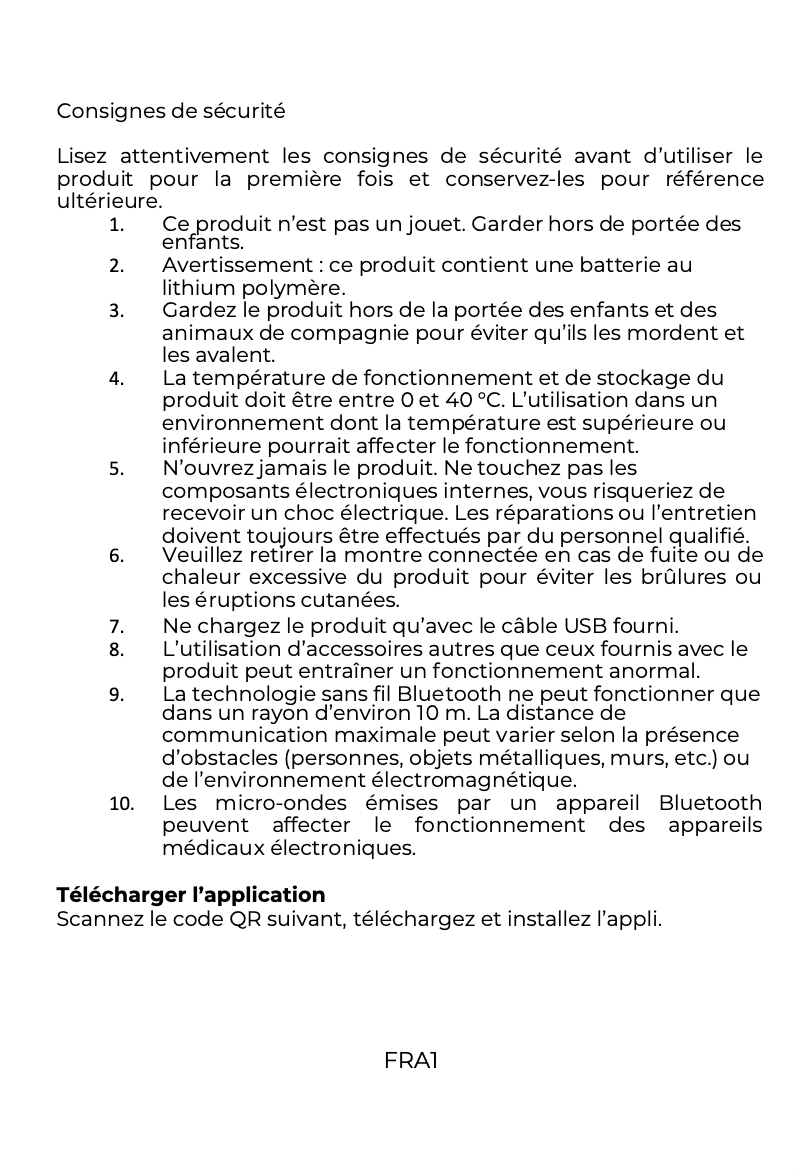 Page 1 de la notice Manuel utilisateur Denver SW-181