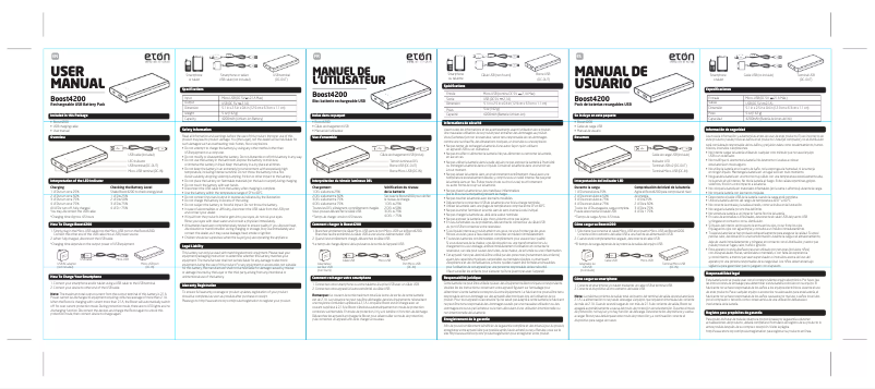 Image de la première page du manuel de l'appareil Boost 4200