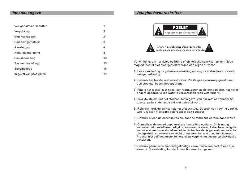Image de la première page du manuel de l'appareil DVP 9016